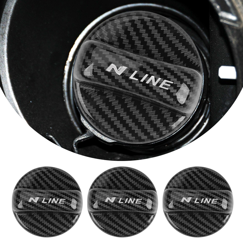 Tippet Line - Auto Brandstoftankdop Koolstofvezel Benzine Box Cover