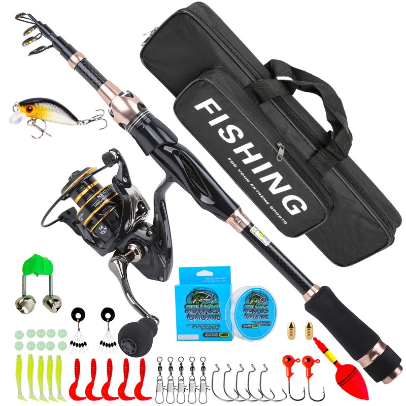 Freshwater Line - 8m Telescopische Hengel- en Molencombinatieset Draagbare