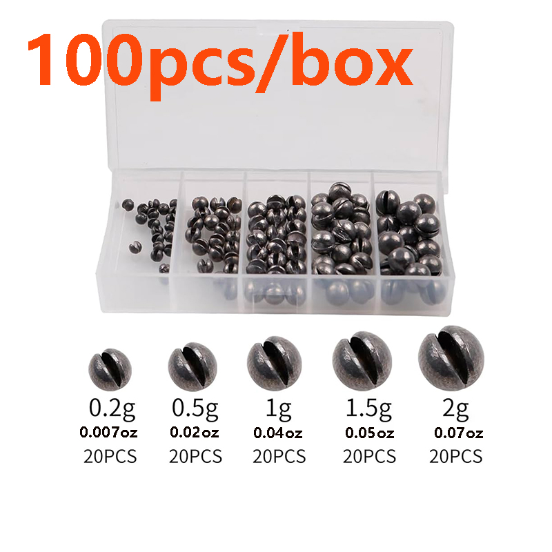 Fishing Line Box - 100 stuks/doos Set met loodloodjes met