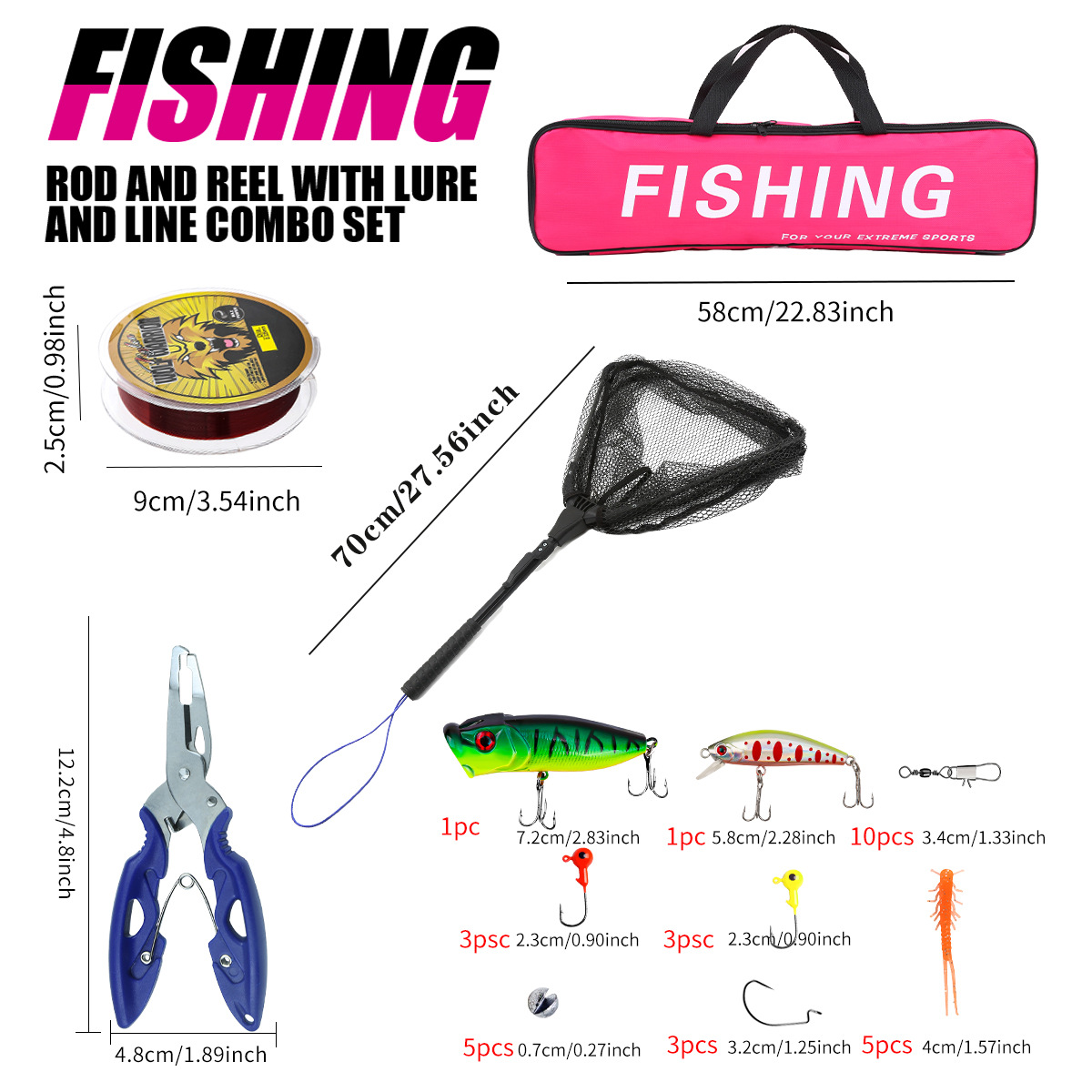 Visset complete set met telesc - Fishing Line Spooler recensie en prijs