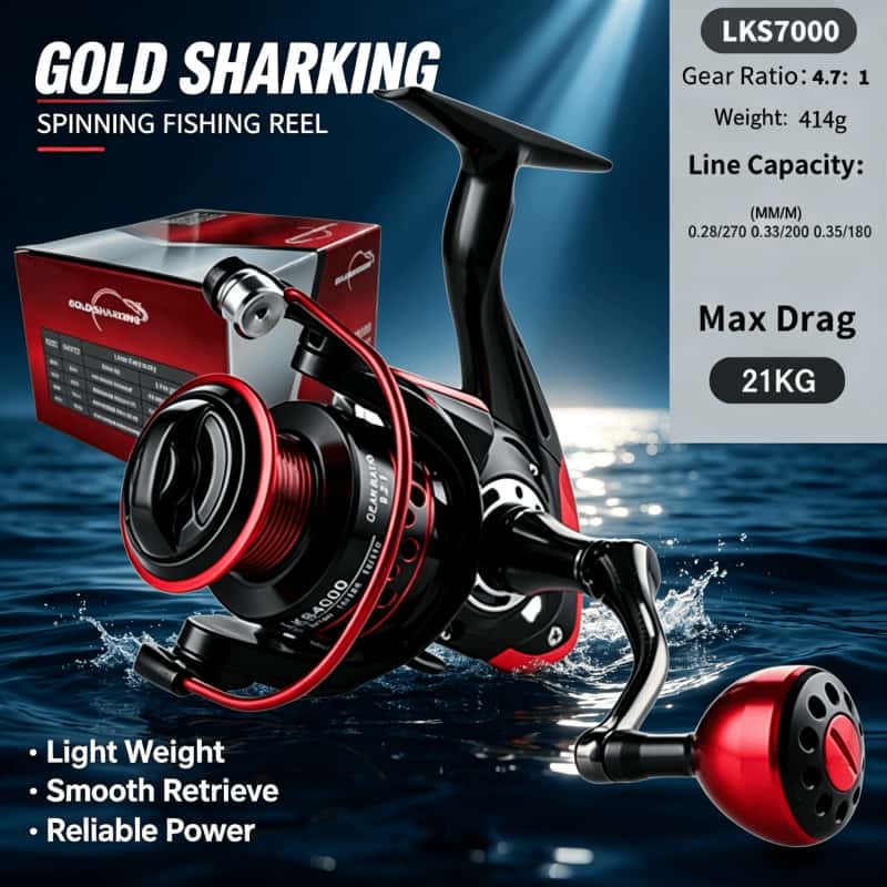 GOLD SHARKING-Spinning Reel, M - Abu Garcia Reel Max recensie en prijs
